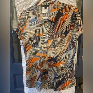 BCBG Maxazria Geometric Blouse